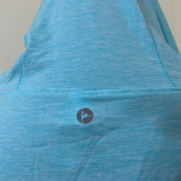 90 DEGREE BY REFLEX nwt Half Zip Pullover Hoodie Htr Aruba Blue. XXL - Picture 6 of 16